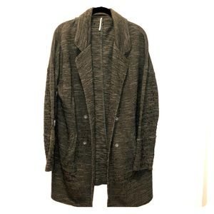 Free people army green cardigan